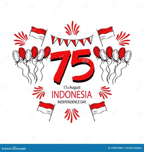 Happy Indonesia Independence Day Banner Design Royalty-Free Stock Image ...