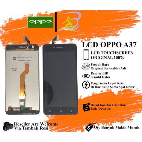 Jual Lcd Touchscreen Oppo A37 Original Black Shopee Indonesia