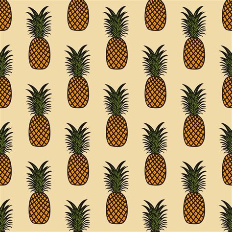 Premium Vector Pineapple Tropical Fruit Seamless Pattern Design