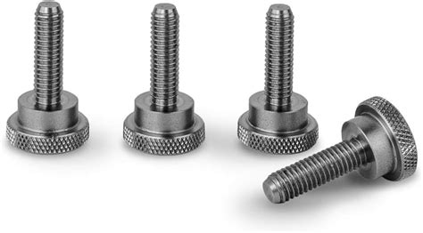 PrecisionGeek Stainless Steel M6 X 19mm Knurled Thumb Screws With