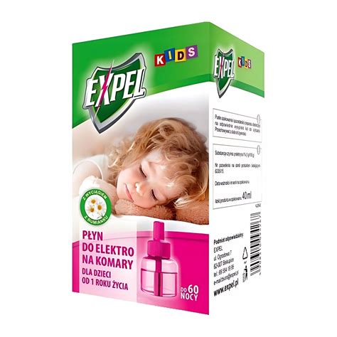 EXPEL KIDS WKŁAD 40ML PŁYN DO ELEKTRO NA KOMARY DLA DZIECI OD 1 ROKU