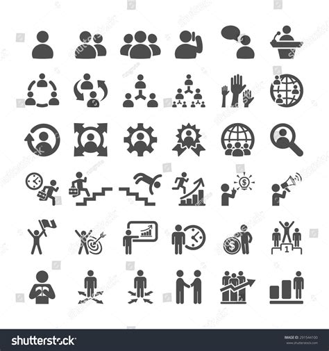 Business Icon Set Vector Eps10 Stock Vector (Royalty Free) 291544100 ...