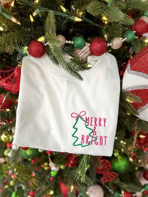 DST PES Merry Bright Machine Embroidery File Etsy