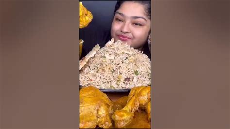 Fried Rice Andchiken Leg Masala Fry 😱😱😱shorts Asmr Maddyeats Youtube