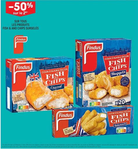 Promo Les Produits Fish And Chips Surgelés Findus chez Leader Price