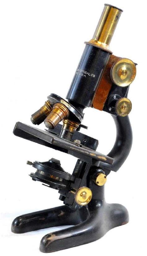 Antique Bausch And Lomb Optical Co Microscope