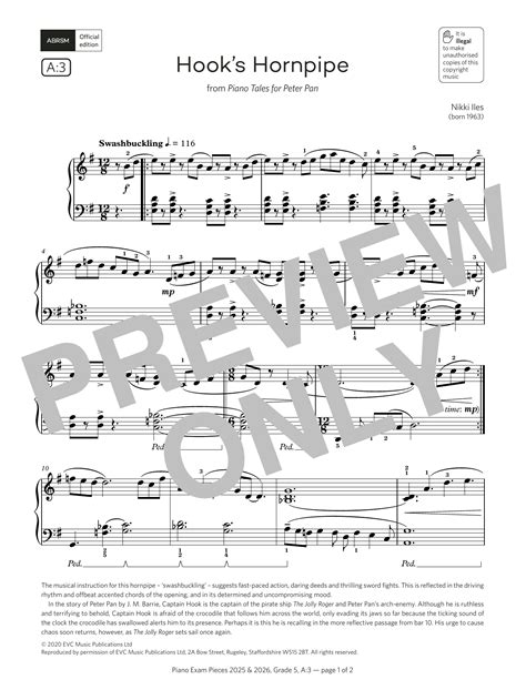 Hook S Hornpipe Grade 5 List A3 From The ABRSM Piano Syllabus 2025