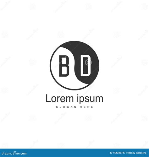 Bd Letter Logo Design Creative Modern Bd Letters Icon Illustration