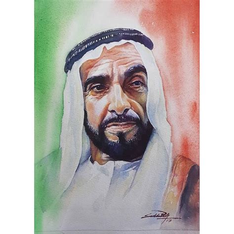 Portrait Of Sheikh Zayed Bin Sultan Al Nahyan Monda Gallery