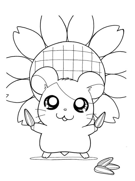 Coloriage Hamtaro Heureux télécharger et imprimer gratuit sur