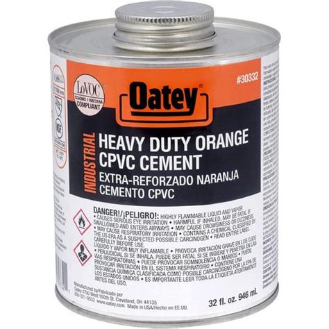 Oatey 30332 Ep42 Heavy Duty Orange Industrial Cement 32 Oz Pack