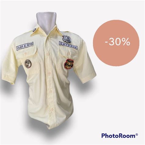 Jual Stel Seragam Satpam Security Cream Baju Seragam Security Satpam