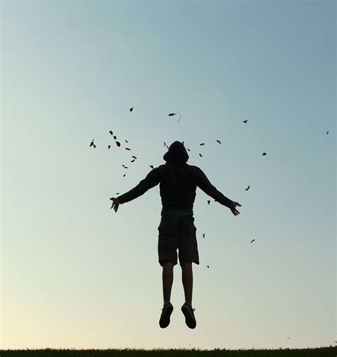 Float Photography Blue Sky Levitation Photography Flying