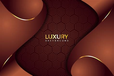 Fundo Marrom Dourado Elegante Luxuoso Vetor Premium