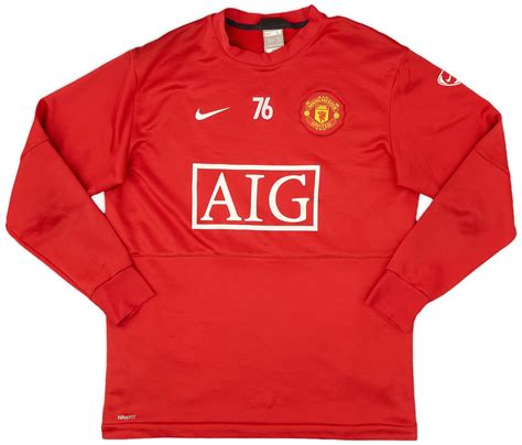 2009 10 Manchester United Nike Player Issue Training L S Top 76 9 10