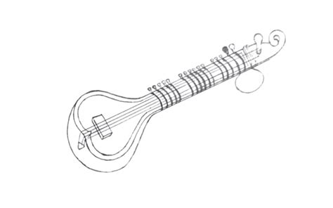 How To Draw Sitar Easily Step By Step Drawwiki