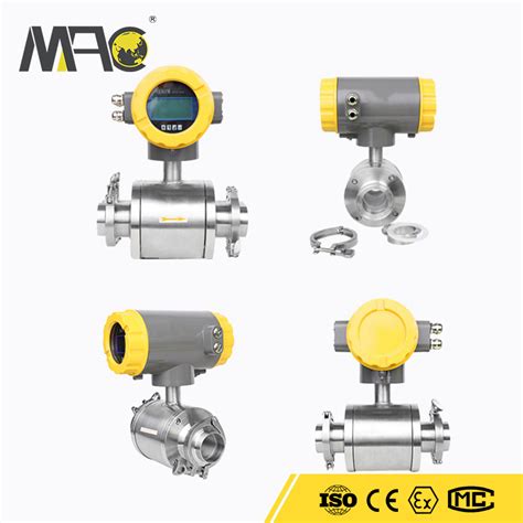 Food Grade Sanitary Flow Meter Refrigerant Dn Dn Electromagnetic