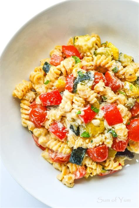 Creamy Ratatouille Pasta Sum Of Yum