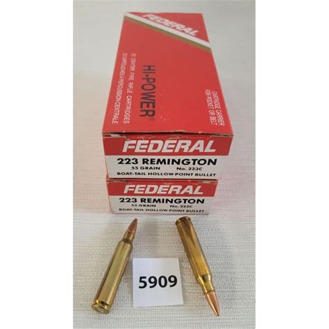 Ammo 40 X Federal 223 Rem 55 Gr Hp