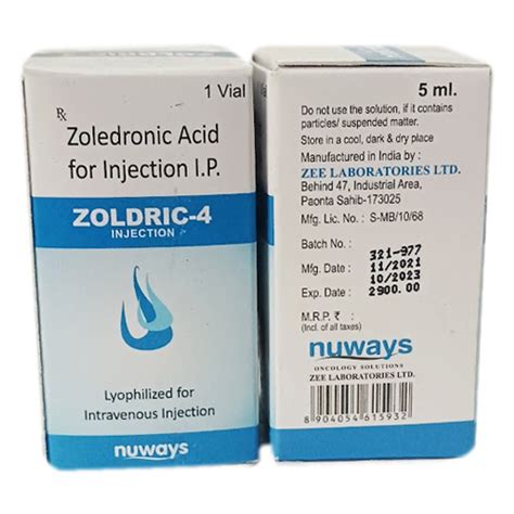 Mg Zoldric Injection Keep In A Dry Cool Place At Best Price In