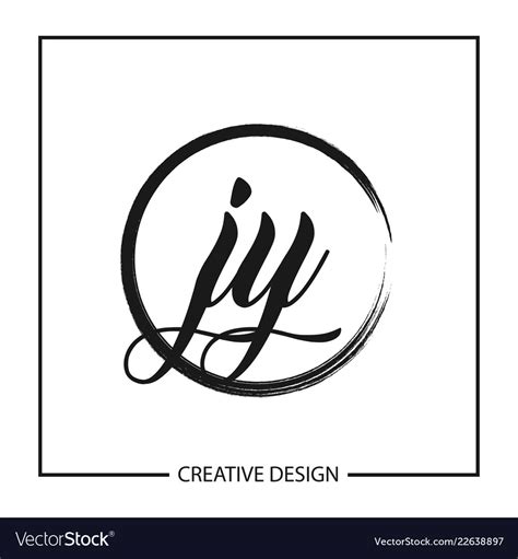 Initial Letter Jy Logo Template Design Royalty Free Vector