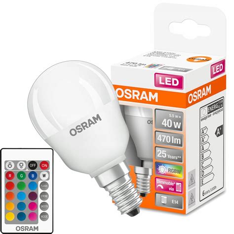 Żarówka Led Kulka E14 5 5w 40w Osram Rgbw Pilot 4385 • Cena Opinie