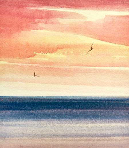 Watercolor sunset – Artofit