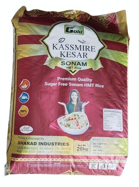 Kassmire Kesar Sonam Hmt Rice Packaging Type Pp Bag Packaging Size