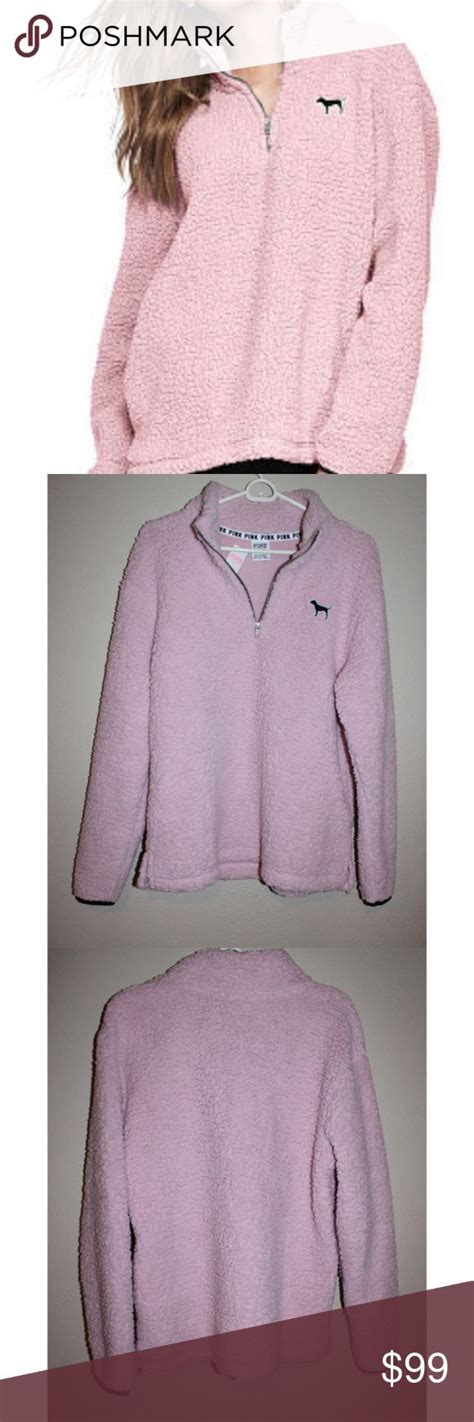 Victorias Secret Pink Boyfriend Sherpa Jacket Pink Boyfriend