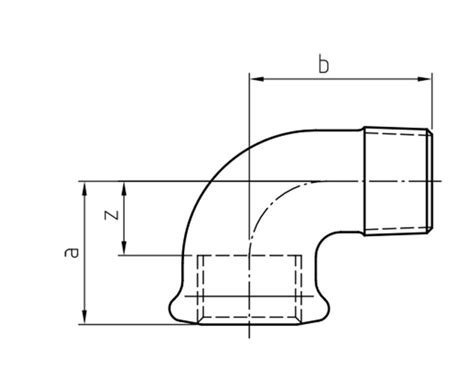 90º Elbow Fitting Galvanized Male Male Female Aircompressormpc