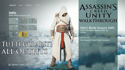 Assassins Creed Unity Ita Tutti Gli Abiti All Outfits Youtube