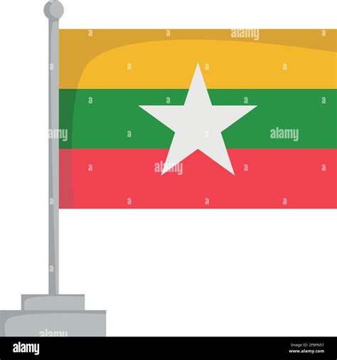 National Flag Of Myanmar Vector Illustration Stock Vector Image And Art