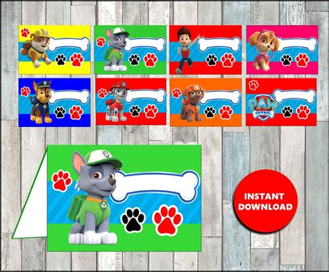 Printable Paw Patrol Food labels instant download Paw Patrol | Etsy