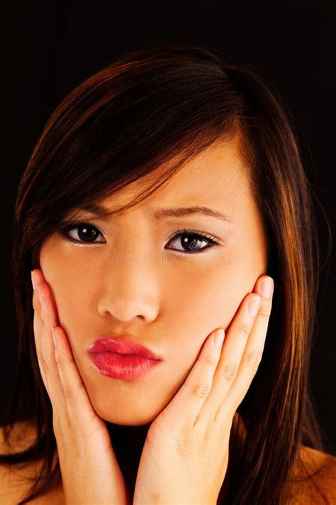 Young Asian American Teen Girl Making A Face Stock Image Image Of