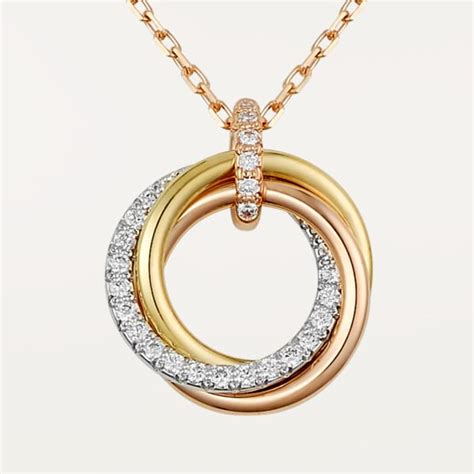 Crb Trinity Necklace White Gold Yellow Gold Rose Gold