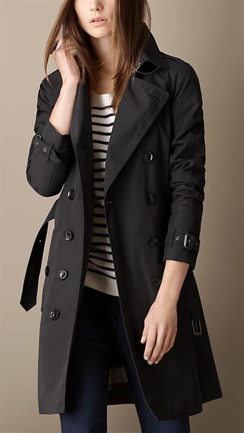 Mid Length Trench Coat With Check Warmer Burberry Fashion Coat Coats For Women