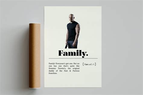 Dominic Toretto Family Poster Movie Print Movie Wall Art - Etsy