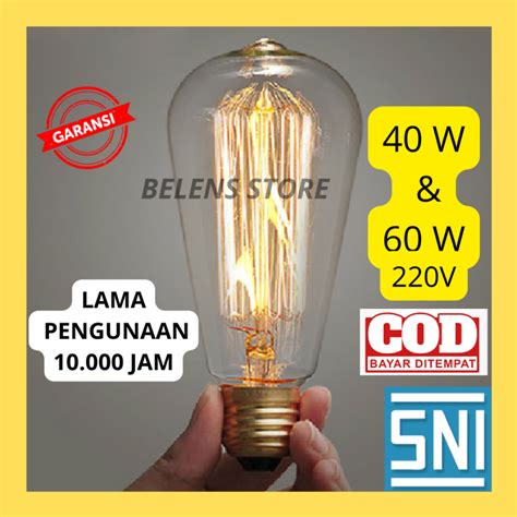 Bohlam Lampu Hias Filamen Pijar Kamar Ruang Tamu Teras Warna Warm White