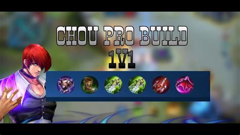 Mobile Legends Chou Pro Build 1v1 Counter Blade Of Despair Youtube