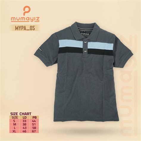 Jual Mumayiz Baju Kaos Polo Shirt Anak Salur Kombinasi Warna Bahan