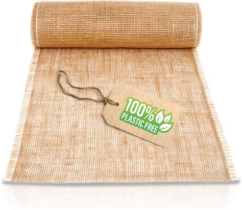 HappyNaps Chemin de table en toile de jute Décoration vintage de