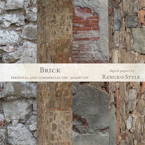 Brick Photoshop Backgrounds Texture Overlays - Etsy