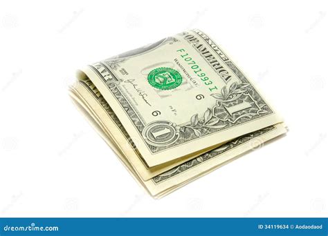 Folded Us Dollar Bills Stock Images Image 34119634