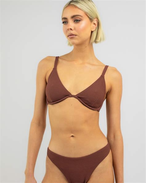 Billabong Tanlines Reese Dd Underwire Bikini Top In Mocha Fast