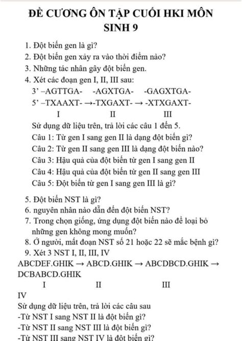 Đột biến gen là gì Đột biến gen xảy ra vào thời điểm nào Sinh học