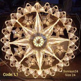 Sunray Parol Made Of Capiz With Pure Led Lights From Pampanga Size