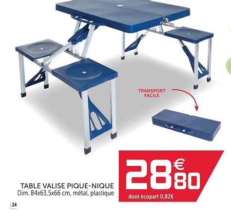 Promo Table Valise Pique Nique Chez GiFi ICatalogue Fr