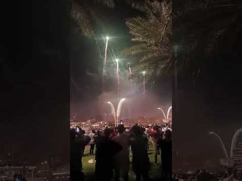 Fireworks At Doha Corniche Near Souq Market Festival Of Eid Ul Fitra