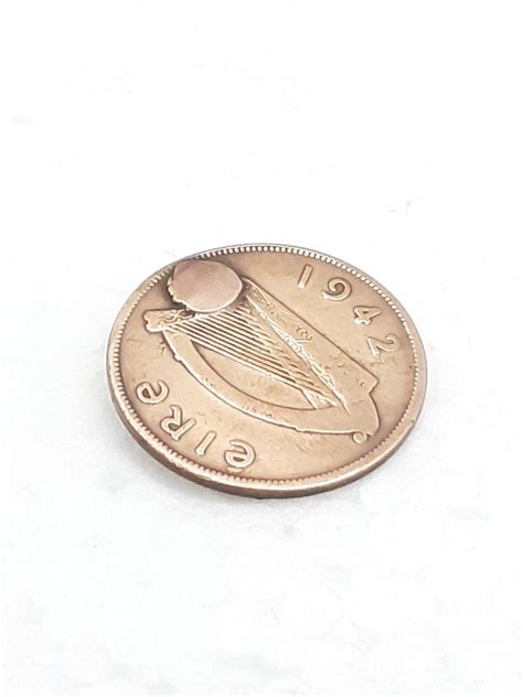 1942 Irish Bullet Penny Penny With A Bullet Inserted Into It Etsy