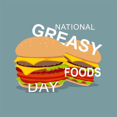 Premium Vector National Greasy Foods Day Background